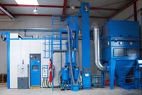 Blastlux Strahlanlage, Strahlhalle, SciTeex Germany