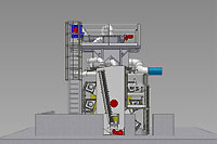 SciTeeX - Rollenbahn Strahlanlage vertikal, Schnitt